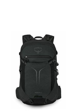 Sac à dos noir Osprey Sportlite 25 avec plusieurs compartiments, bretelles rembourrées et poches latérales en mesh.