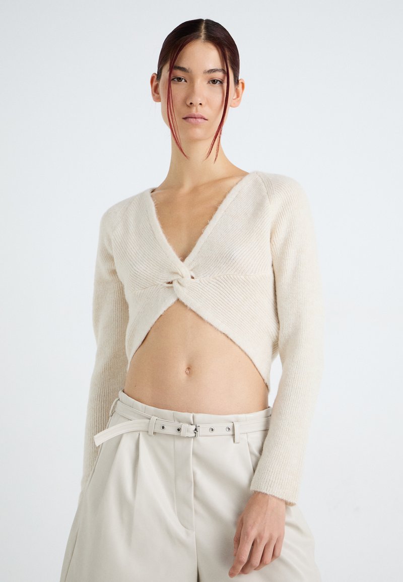 ONLY ONLLARISA V NECK  - Strikkegenser - cloud dancer