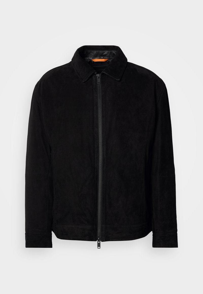 Boss Leren jas zwart