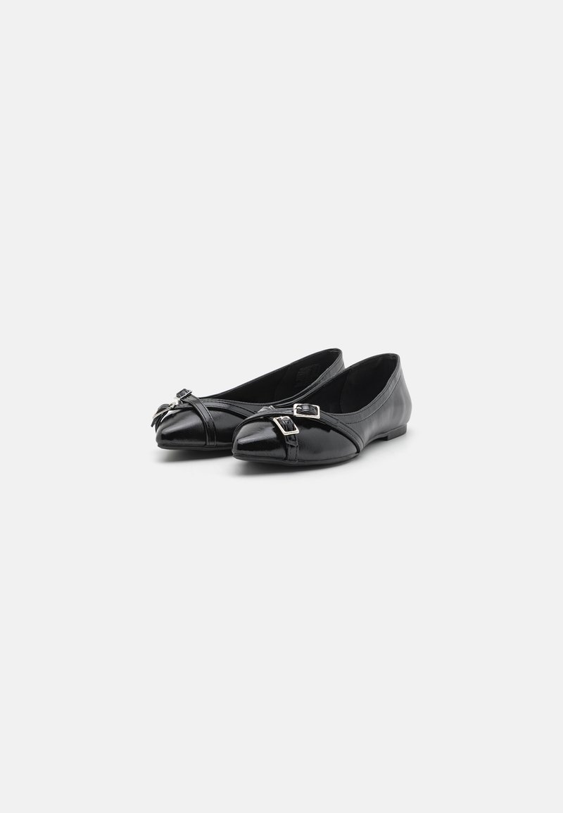 Black patent ballet flats
