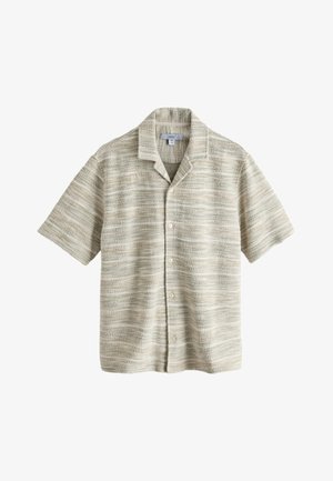 Next, REGULAR FIT - JERSEY TEXTURED SHORT SLEEVE SHIRT . - Skjorter - green
