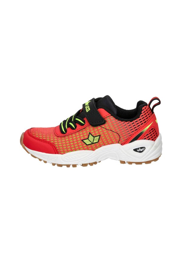 Walkingschuh - rot schwarz lemon