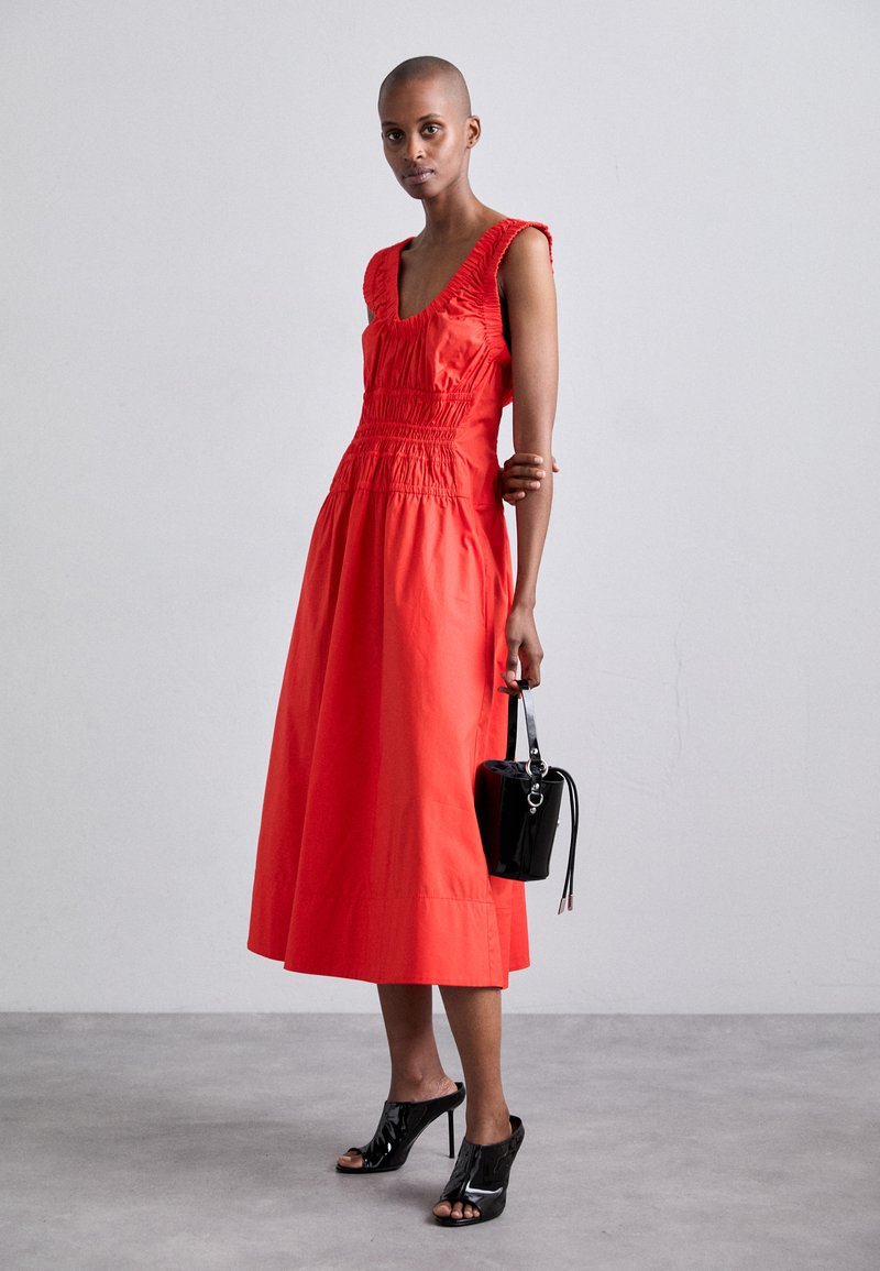 proenza schouler red dress Sheer Crepe Paula Dress by Proenza Schouler