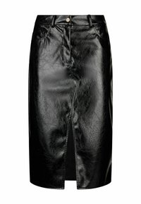 GLOSSY FIVE POCKET - Gonna di pelle - u9822