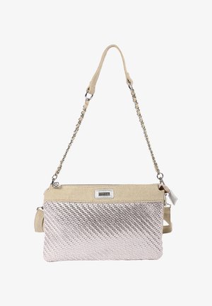 Les Tropeziennes par M Belarbi, POCHETTE DOUBLE LES TROPEZIENNES PAR M.BELARBI MOA - Handtas - beige argent