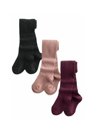 RICH 3 PACK - Collants - plum red pink and black