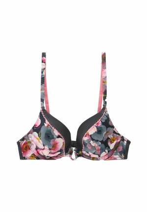 B by Ted Baker PLUNGE - REGULAR FIT - Modrček s kostjo - charcoal grey floral