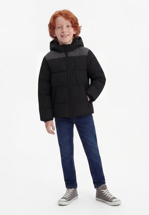 Jack & Jones Junior JJEOWEN REFLECTIVE PUFFER - Téli dzseki - black
