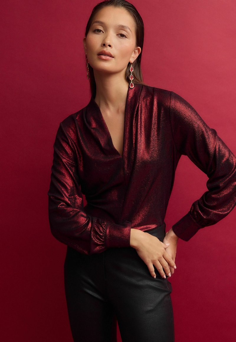 Next LONG SLEEVE V-NECK - REGULAR FIT - Bluse - red