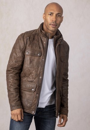 RUSLAND - Leather jacket - brown