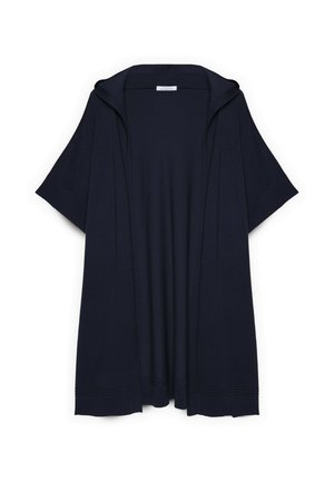 Fiorella Rubino, MAXI GILET CON CAPPUCCIO - Vest - blu
