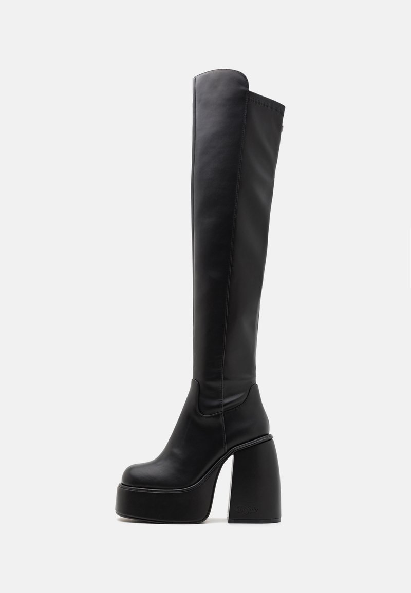 Buffalo HEART STRETCH BOOT - Platåstøvler - black