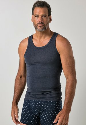 JP1880 VEST, SLEEVELESS, MOTTLED RIBBED JERSEY, UP TO 8XL - Unterhemd/-shirt - navy blue