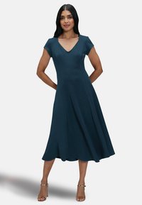 HotSquash A LINE WITH CAP SLEEVES - Jerseykleid - teal