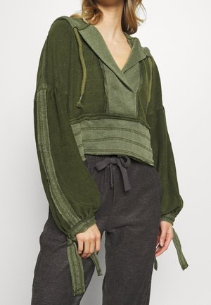 Luvtröja - mottled olive