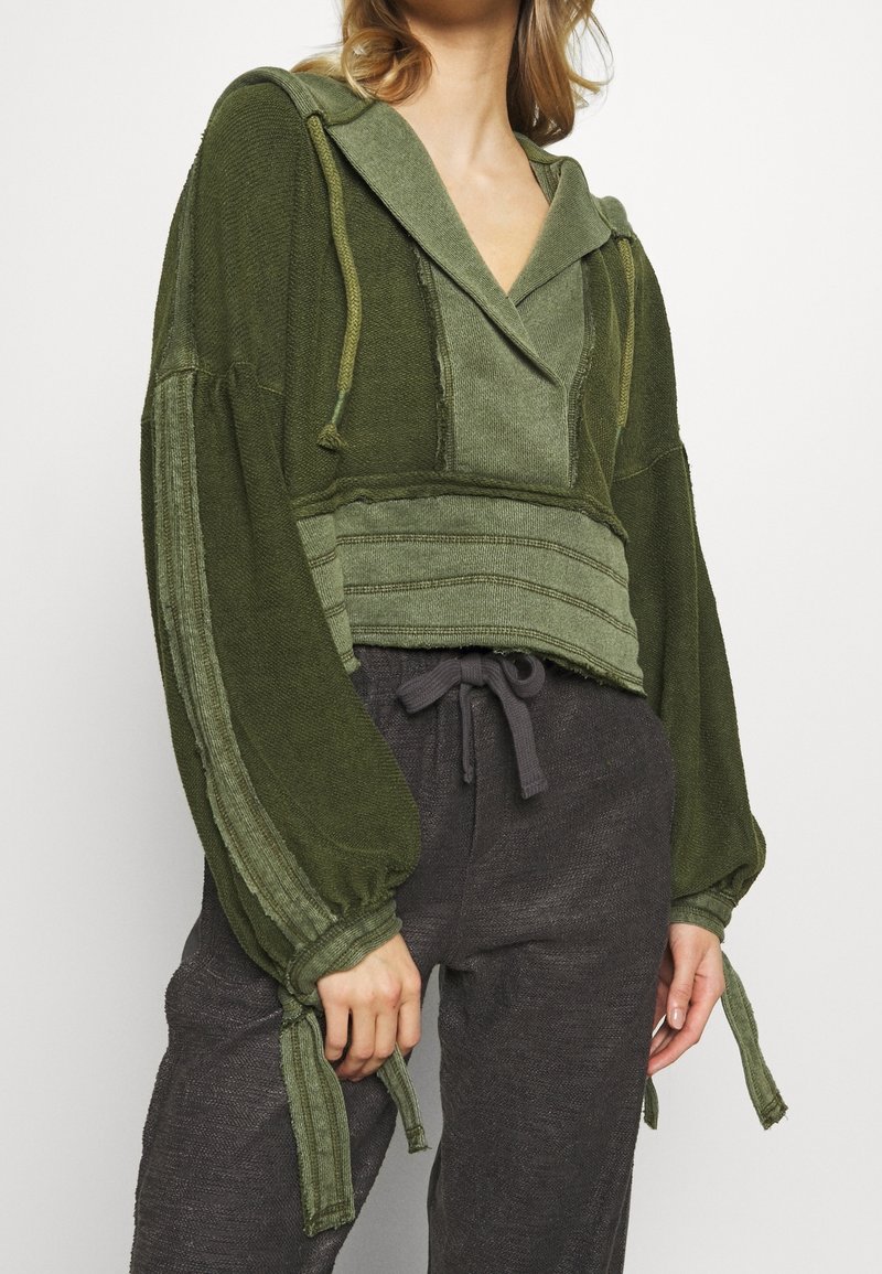Free People Felpa con cappuccio - mottled olive