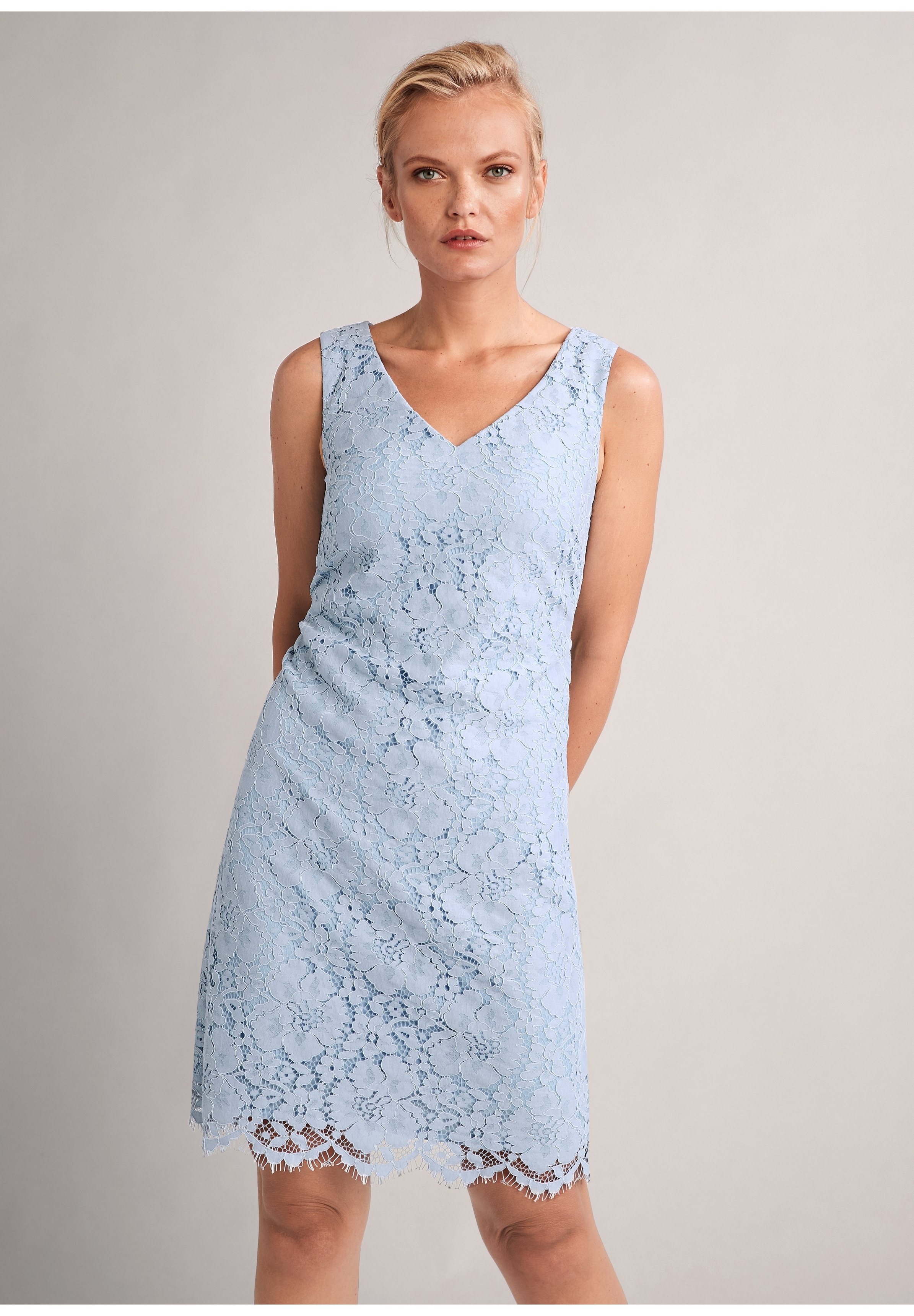comma FLORALER - Cocktailkleid/festliches Kleid - light blue/hellblau -  Zalando.de