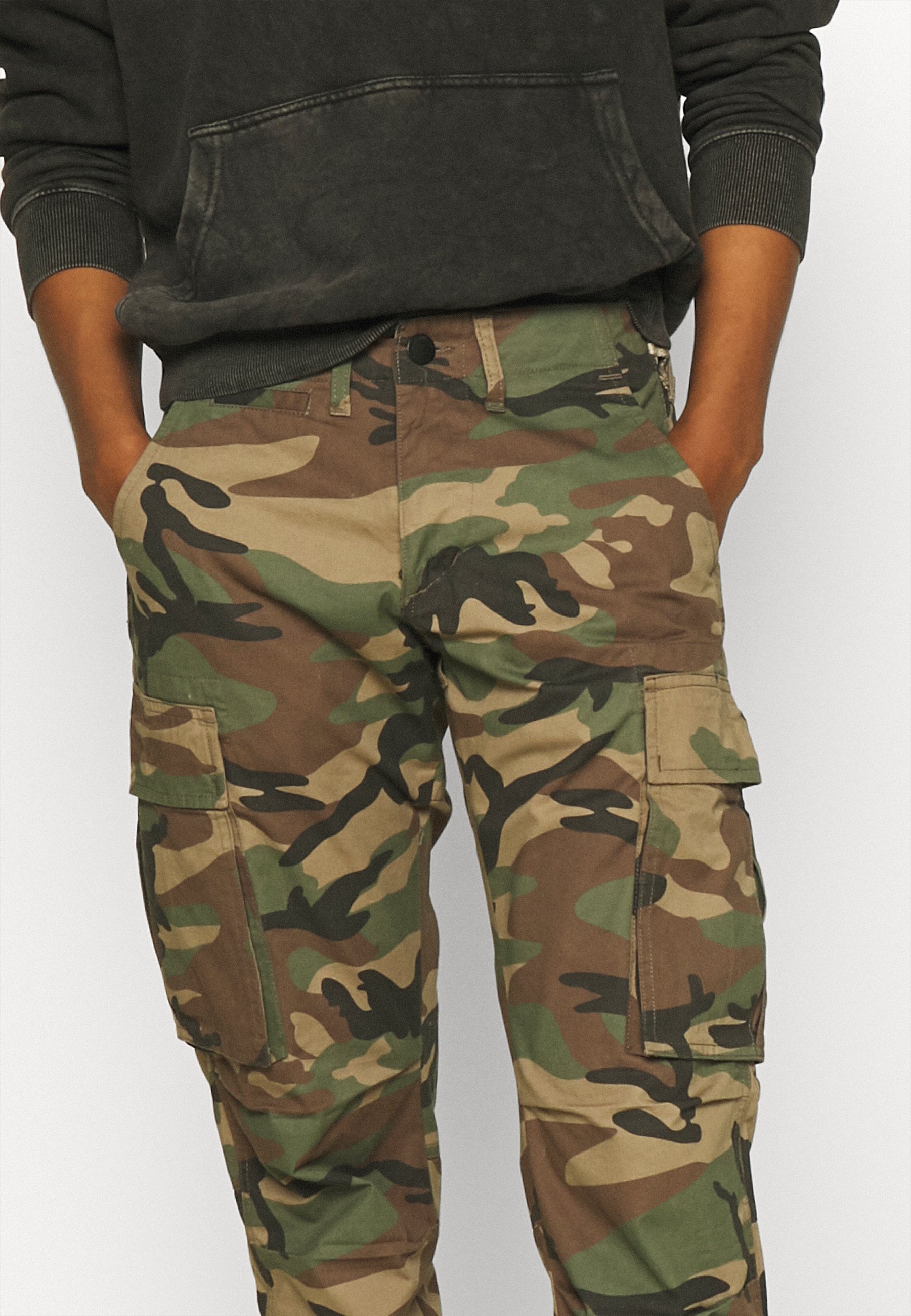 Criminal Damage ARMY - Pantaloni cargo - khaki/cachi - Zalando