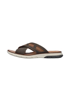 Pantolette flach - braun