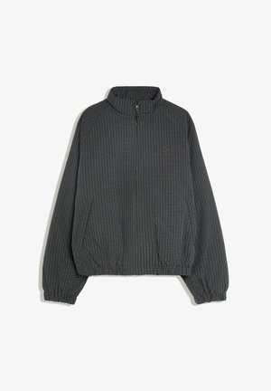 Bershka, CHECK PRINT ZIP-UP - JACKET - Veste mi-saison - black