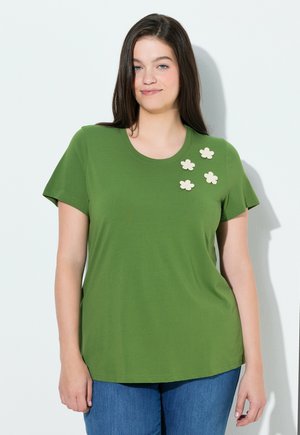 FLOWER TEE - T-Shirt print - moss green