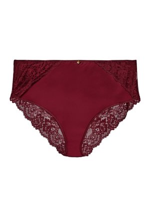 Devoted By Zizzi, SLIP MIT SPITZE UND EINEM SCHLEIFENDETAIL HINTEN - Σλιπ - dunkles bordeaux