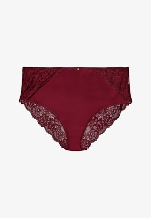 Devoted By Zizzi, SLIP MIT SPITZE UND EINEM SCHLEIFENDETAIL HINTEN - Briefs - dunkles bordeaux