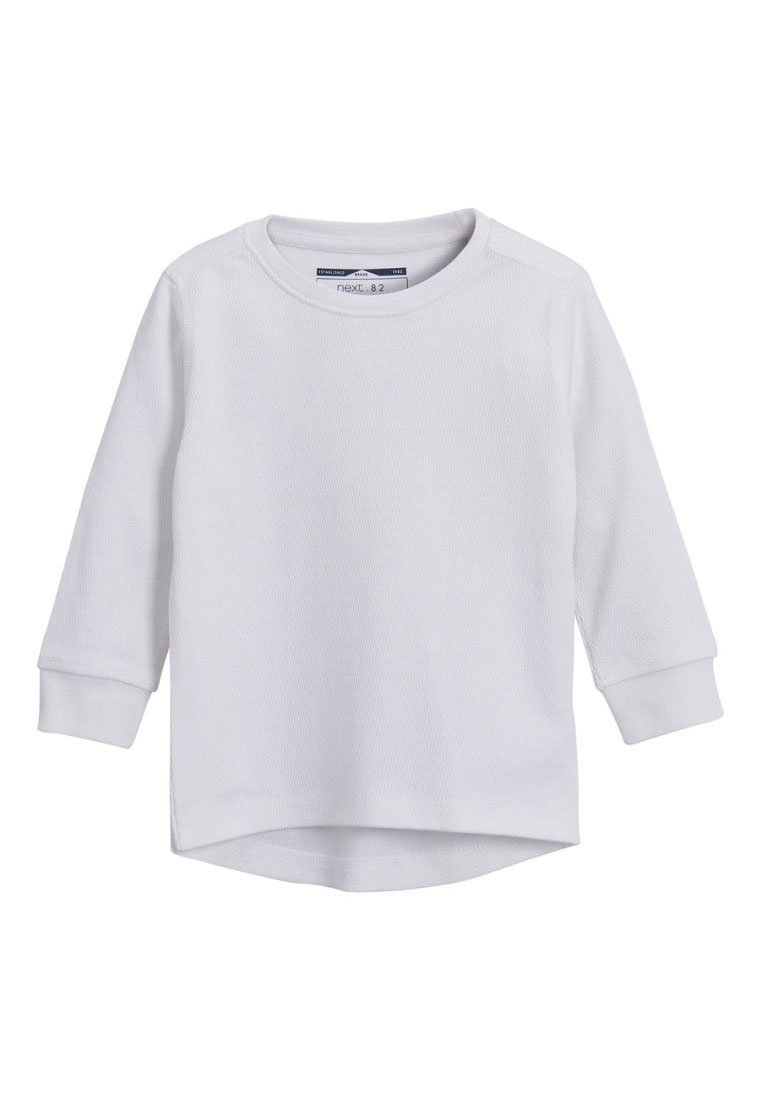 Top côtelé à manches longues - Blanc/fleurs - ENFANT | H&M CH