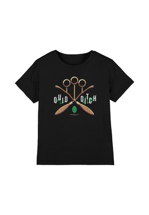 Cotton Soul, HARRY POTTER QUIDDITCH LINES UNISEX - Print T-shirt - black