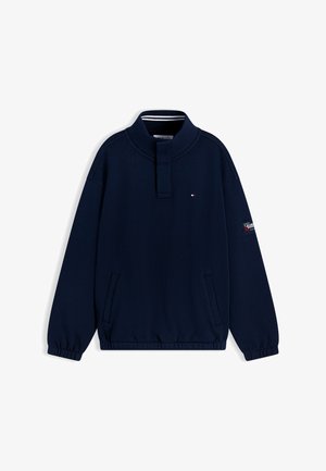 Tommy Hilfiger, BUTTON HIGH NECK - Φούτερ - dark night navy