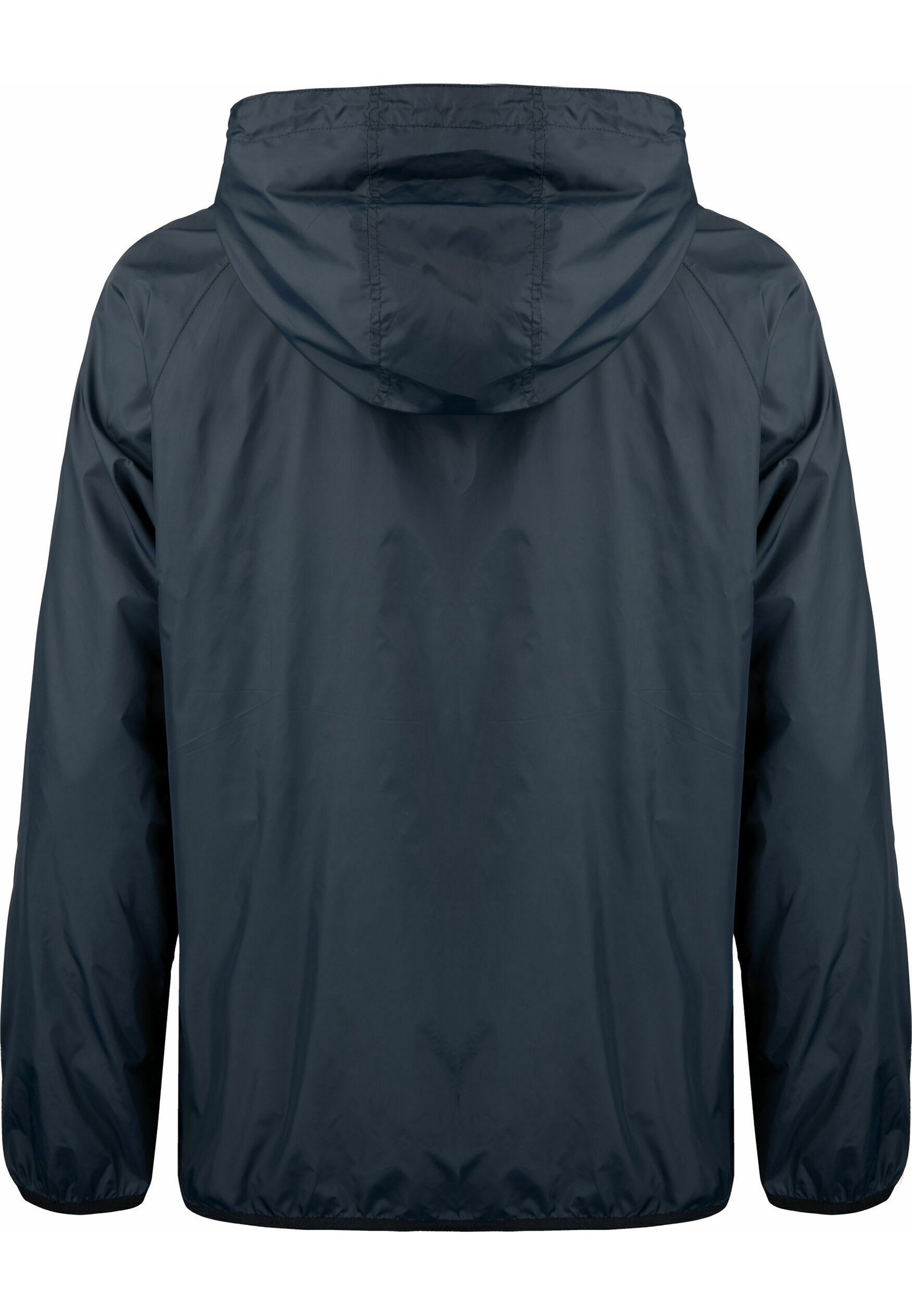 dark blue windbreaker