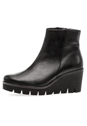 Enkellaarsjes met sleehak - black