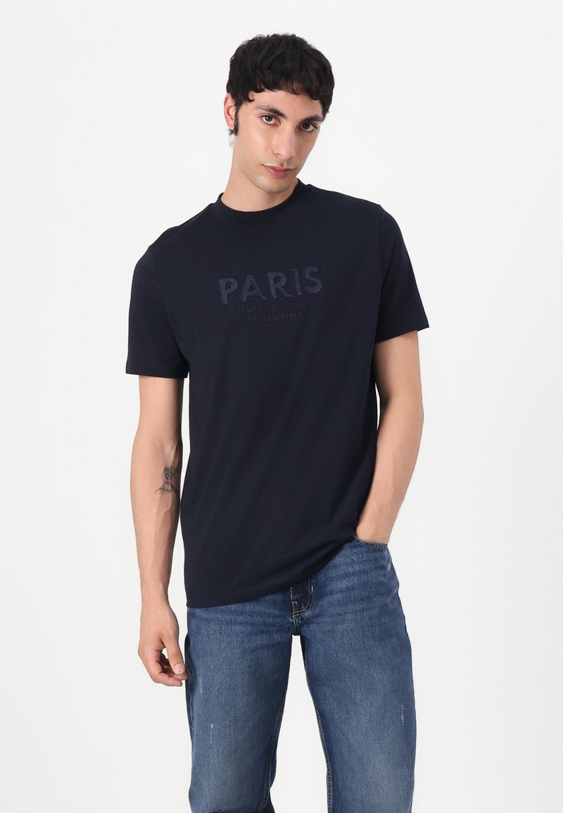 KARL LAGERFELD CREWNECK Print T-shirt navy/blue-grey Zalando