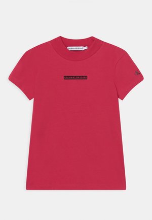 MICRO LOGO MOCK NECK - T-shirt imprimé - raspberry smoothie