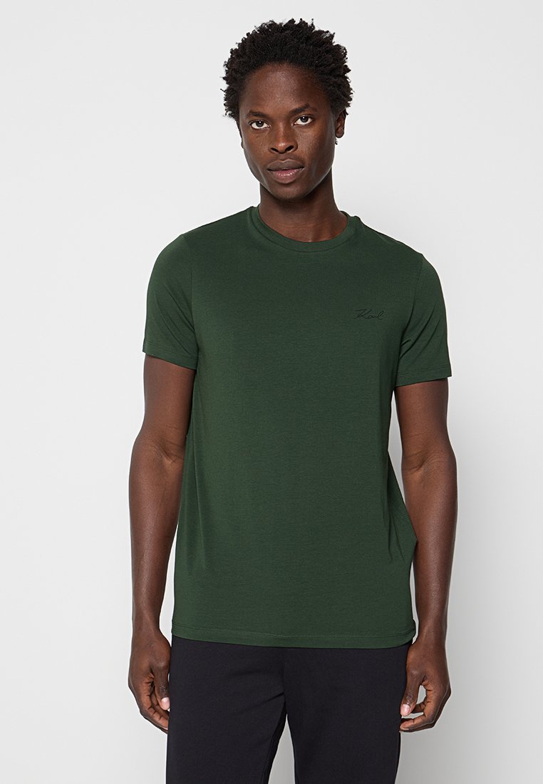 Karl Lagerfeld T-shirt basic donkergroen