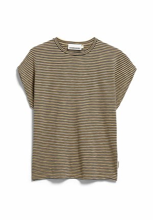 ARMEDANGELS, SLUB JERSEY STRIPE  - T-Shirt print - tinted navy-golden hay