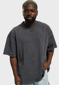 Karl Kani - KM232-018-3 SMALL SIGNATURE HEAVY BOXY - T-shirt - bas - anthracite Miniatyrbild 1