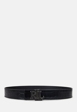 LOGO REVERSIBLE CROC EMBOSSED WIDE BELT - Bælter - black