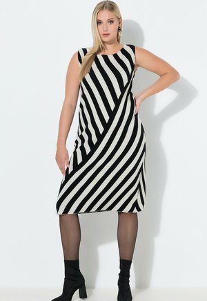 STRIPED SLEEVELESS  - Robe pull - black