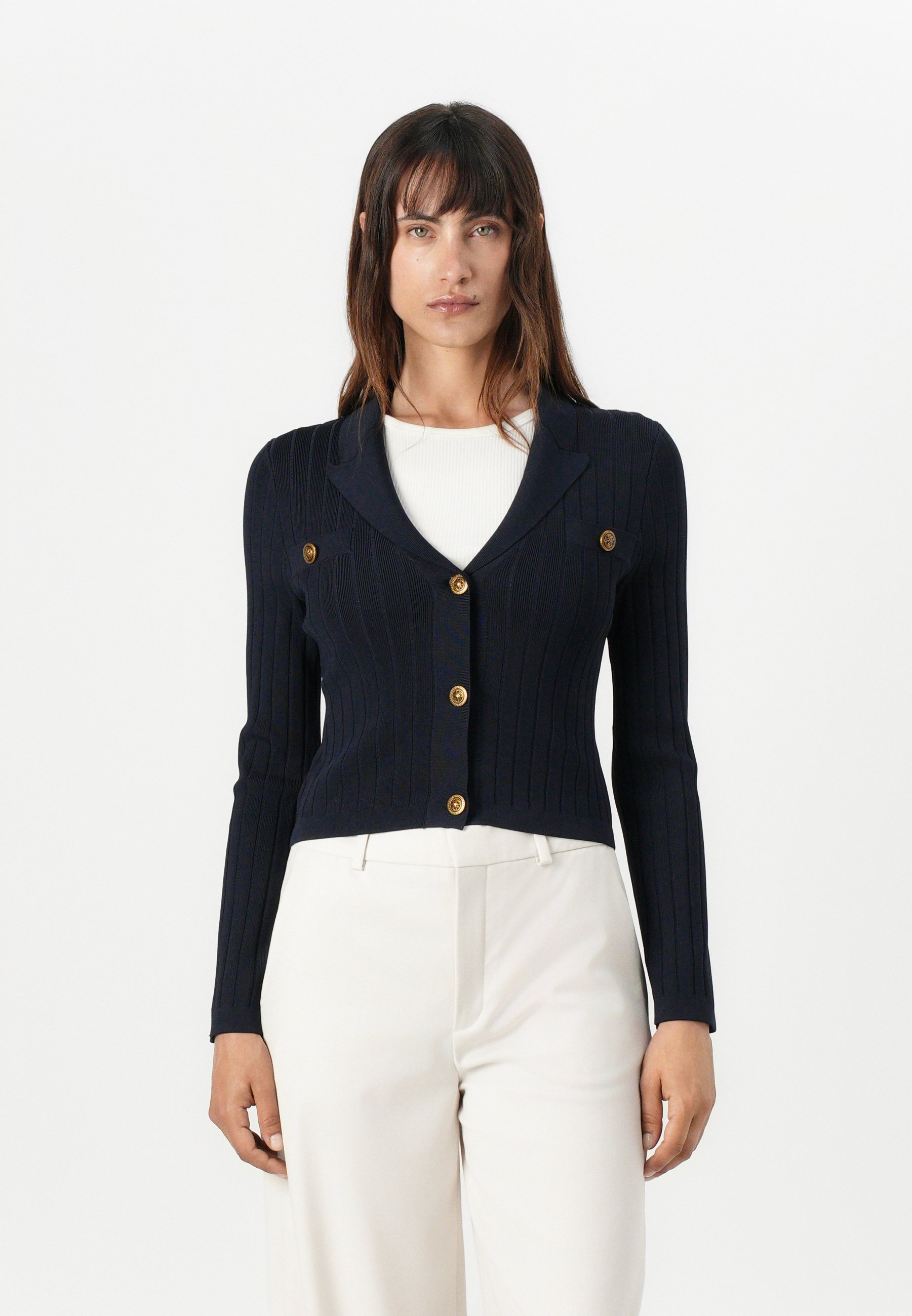 売れ筋商品|||ゲス ニット&セーター レディース アウター FELICITY JACKET - Cardigan - smart blue Guess FELICITY JACKET - Cardigan - smart blue/dark blue