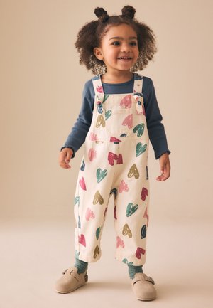 Next, REGULAR FIT - HEART PRINT AND SET  - Langærmet T-shirt - ecru