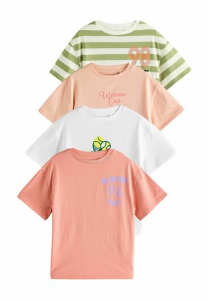 Next SPORTS SLOGAN 4 PACK - T-shirt imprimé - orange white green