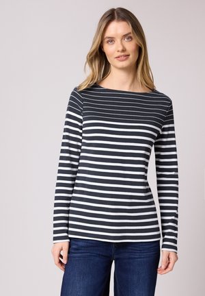 GESTREIFTES - Langarmshirt - blau