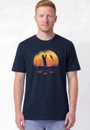watapparel, ANGLER UNISEX - T-shirt print - french navy