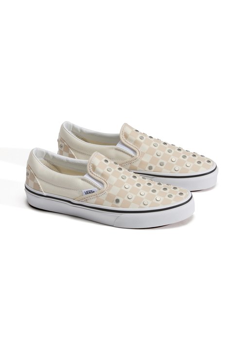 Vans CLASSIC SLIP-ON - Slip-ons - checkerboard studs turtledove — foto 2