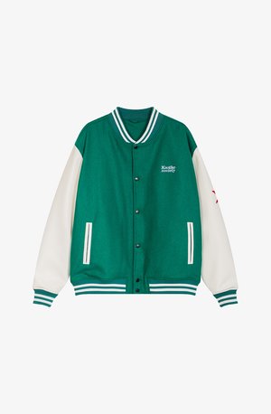 Kaotiko JACKET BASEBALL TRICKY LOVE UNISEX - Blouson Bomber - green