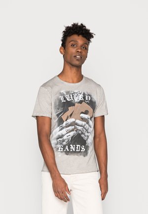 LUCKY HANDS ROUND - Triko s potiskem - silver