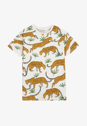 TROPICAL LEOPARD - T-shirt imprimé - off-white