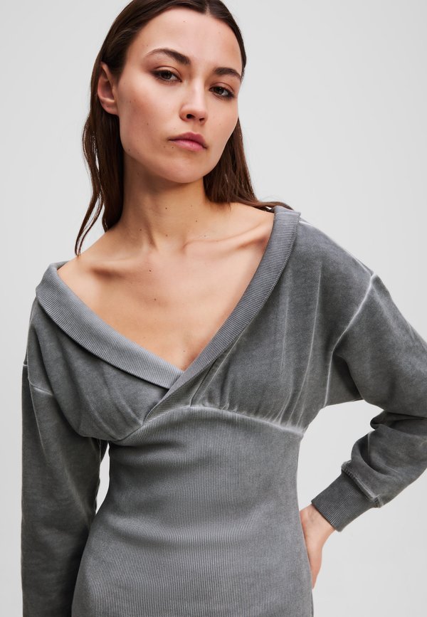 OFF-SHOULDER DRESS - Jumper dress - monument3