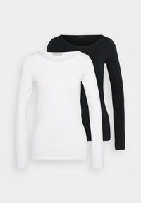 2 PACK  - Camiseta de manga larga - black/white